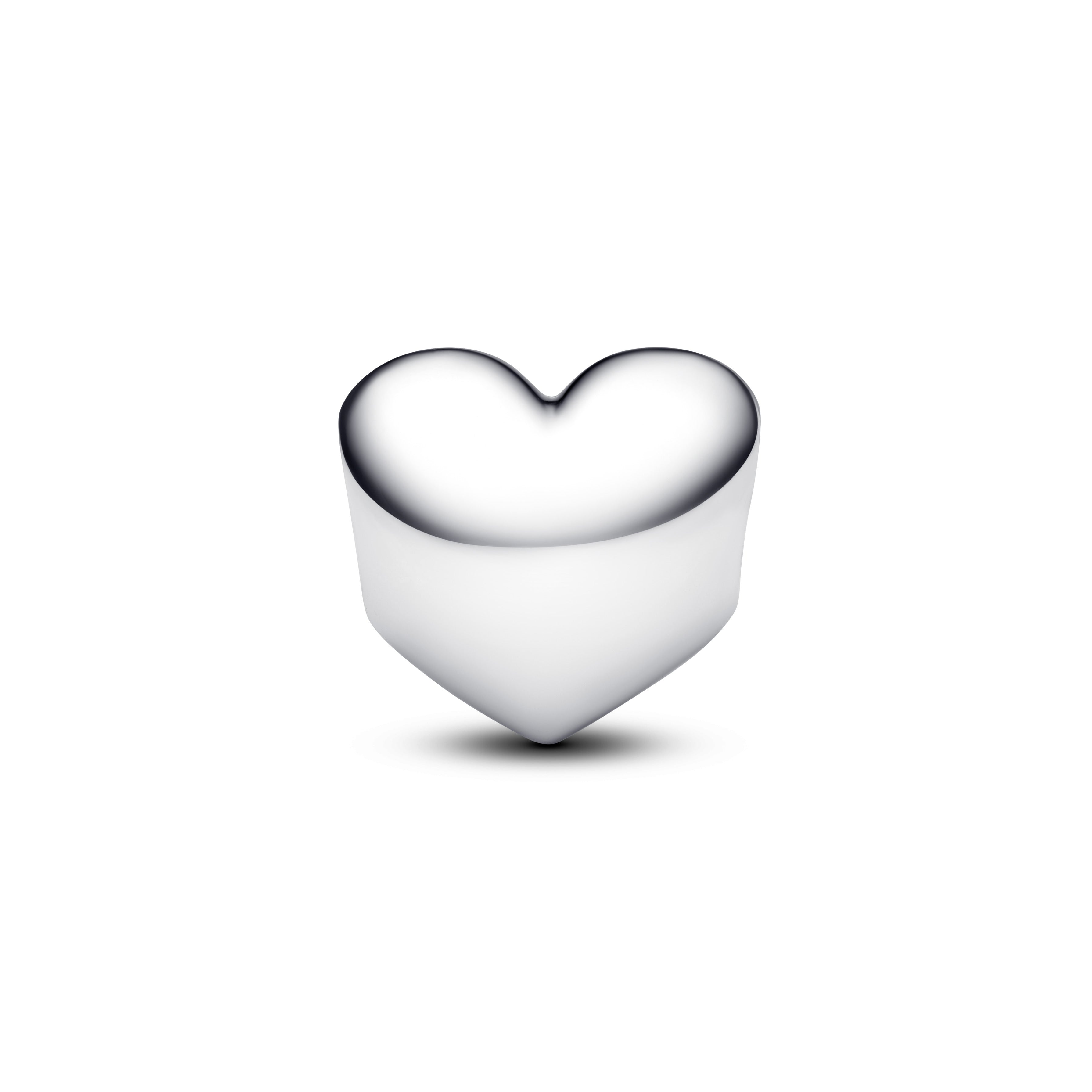 Engravable Clear Stone Heart Charm