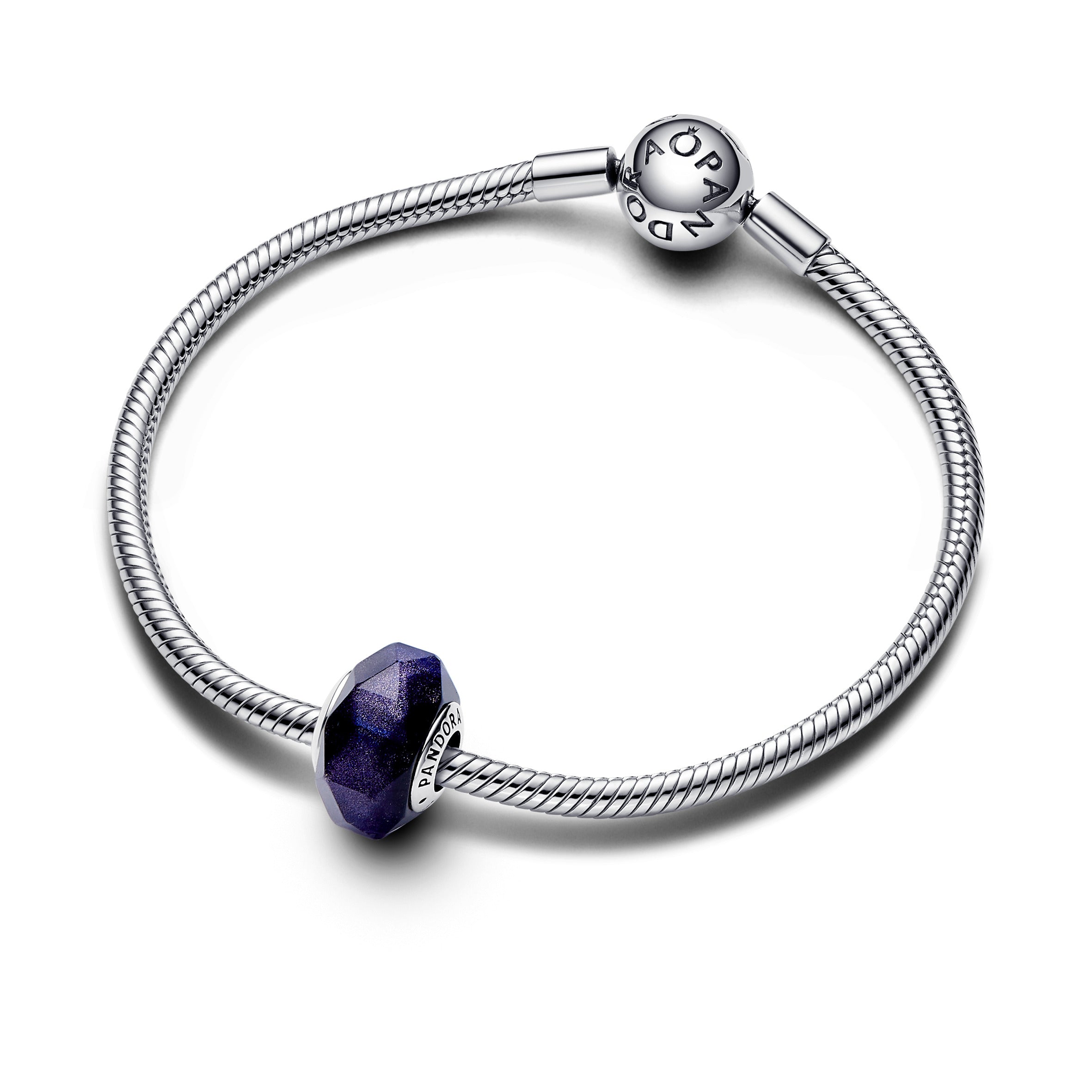Faceted Blue Murano Glass Charm