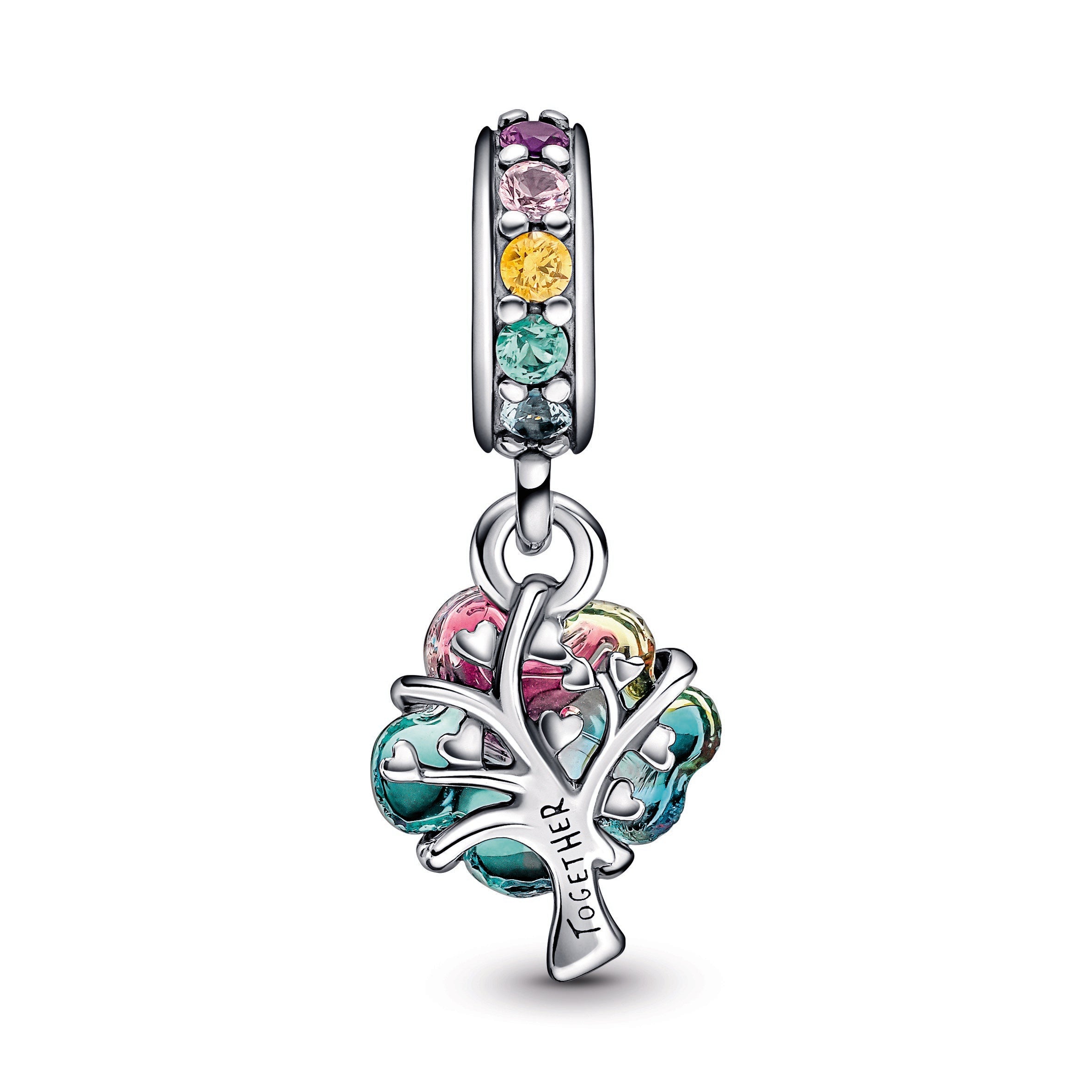 Togetherness Tree Murano Glass Dangle Charm