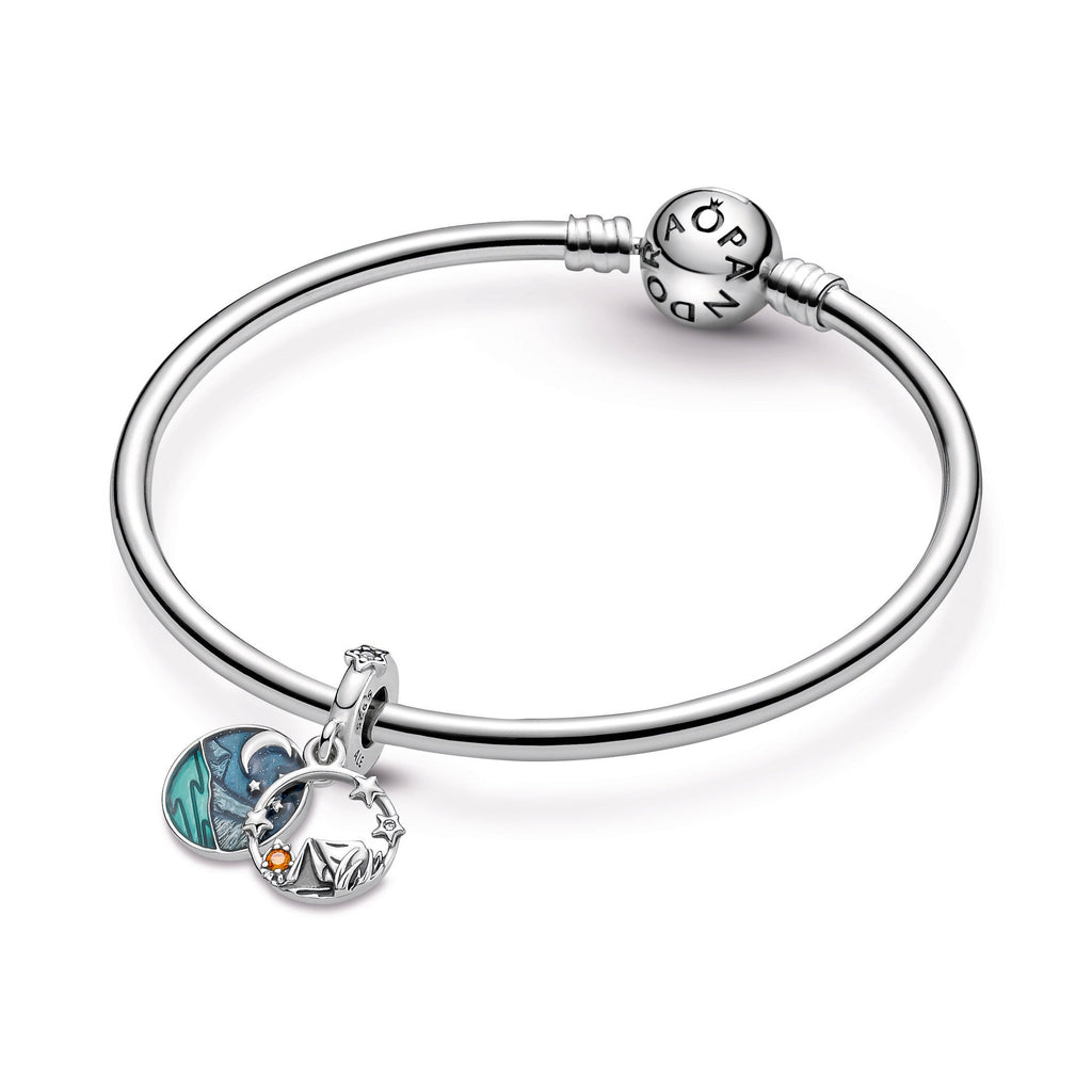 Camping Night Sky Double Dangle Charm