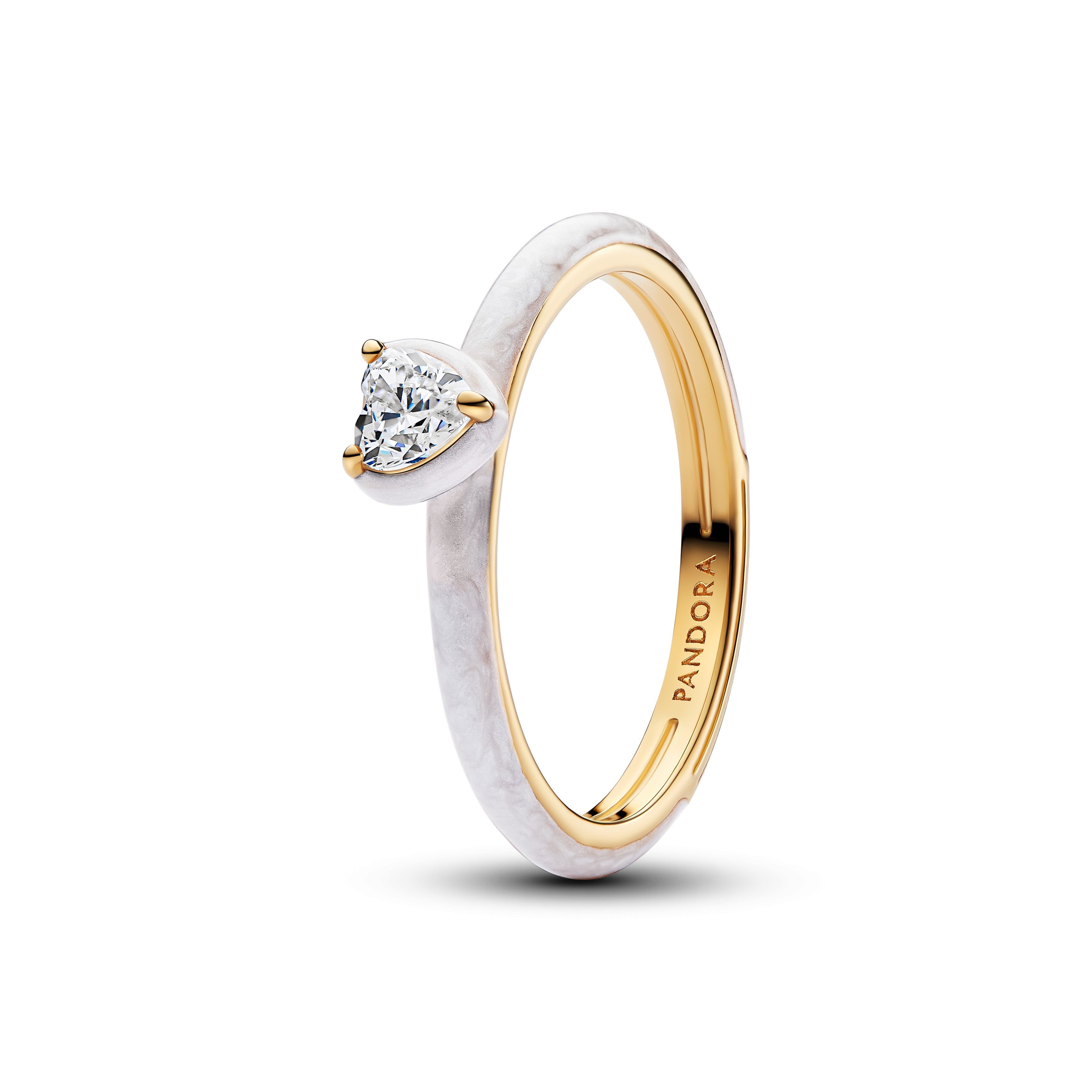 White Chakra Heart Ring