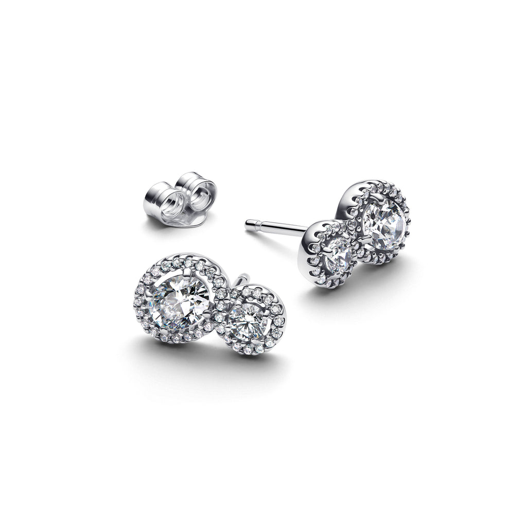 Embracing Halo Stud Earrings