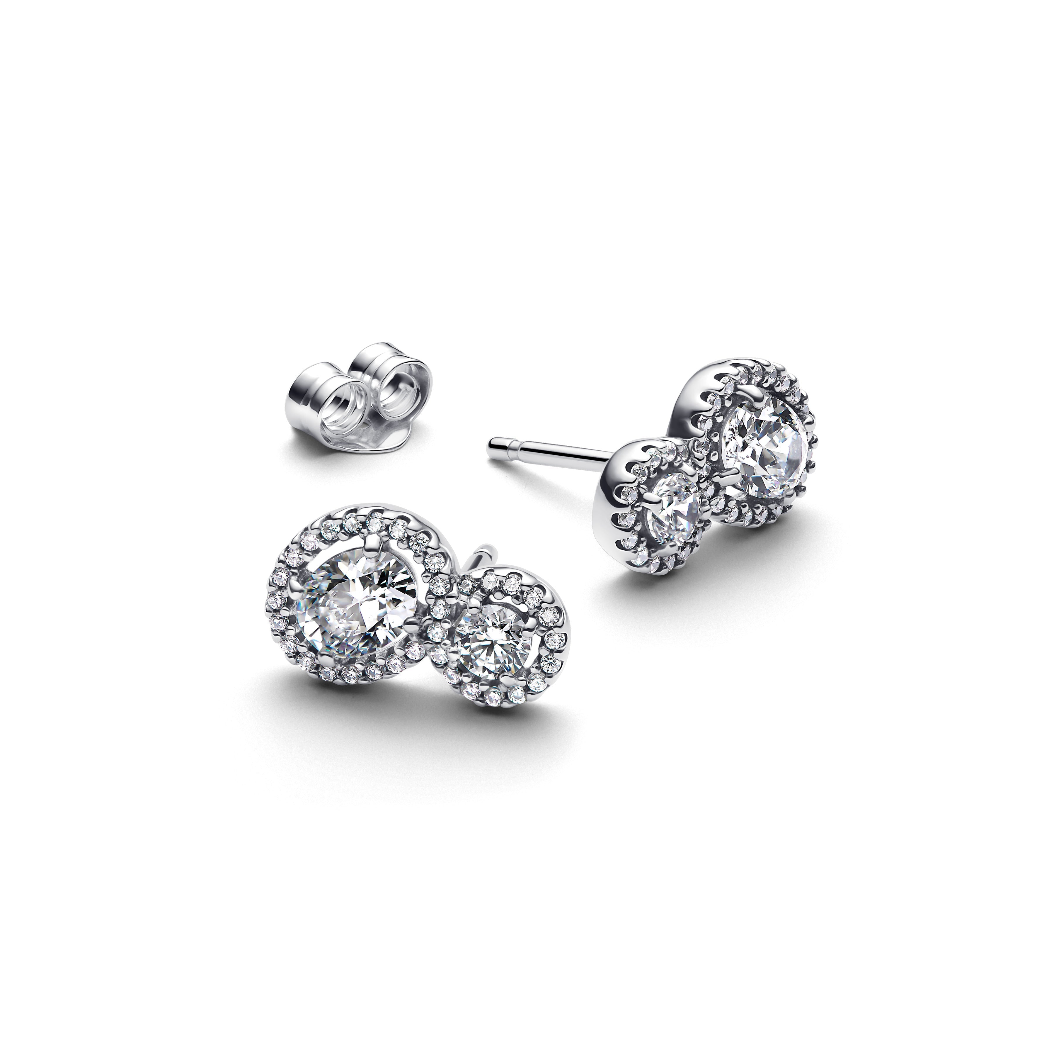 Embracing Halo Stud Earrings