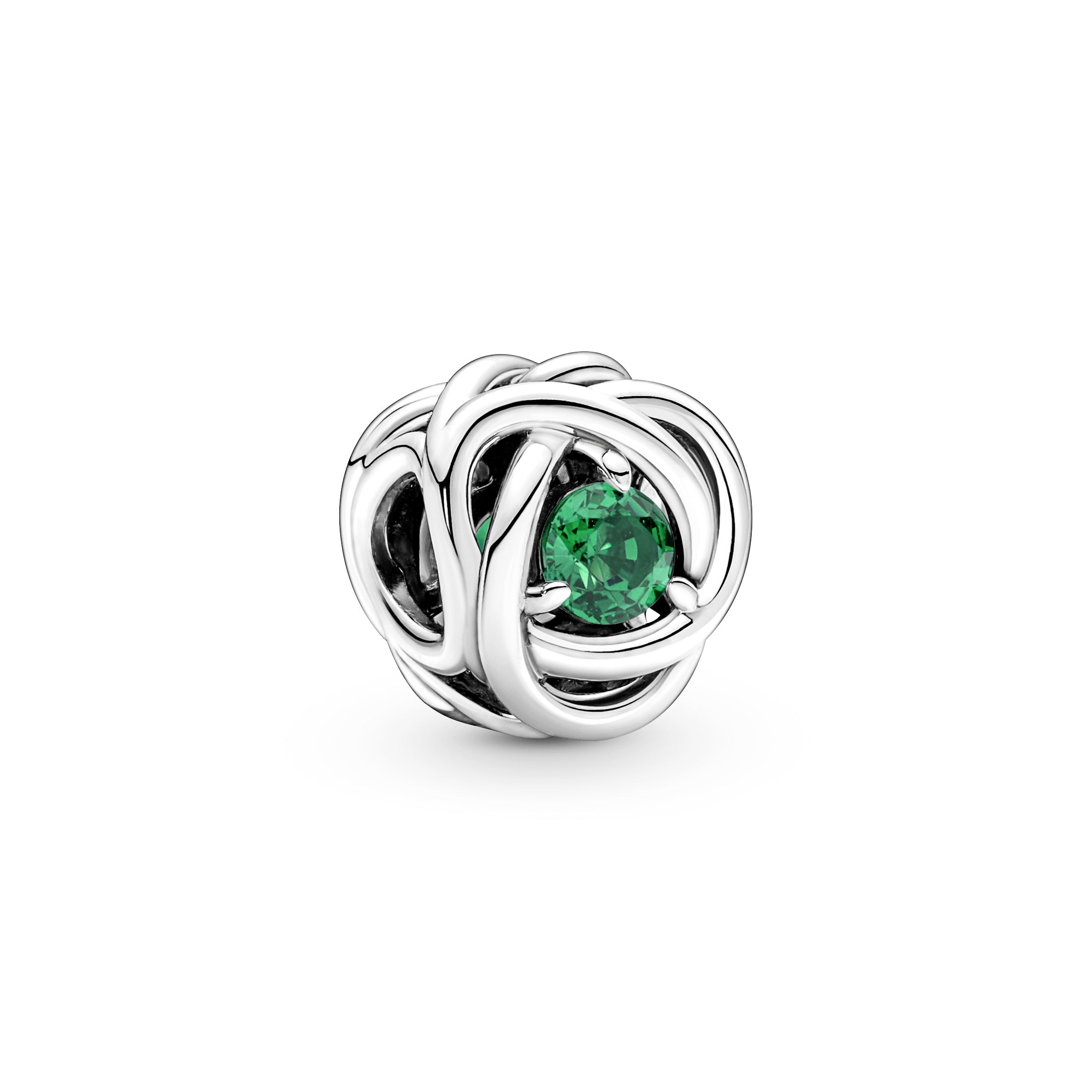 Green Eternity Circle Charm