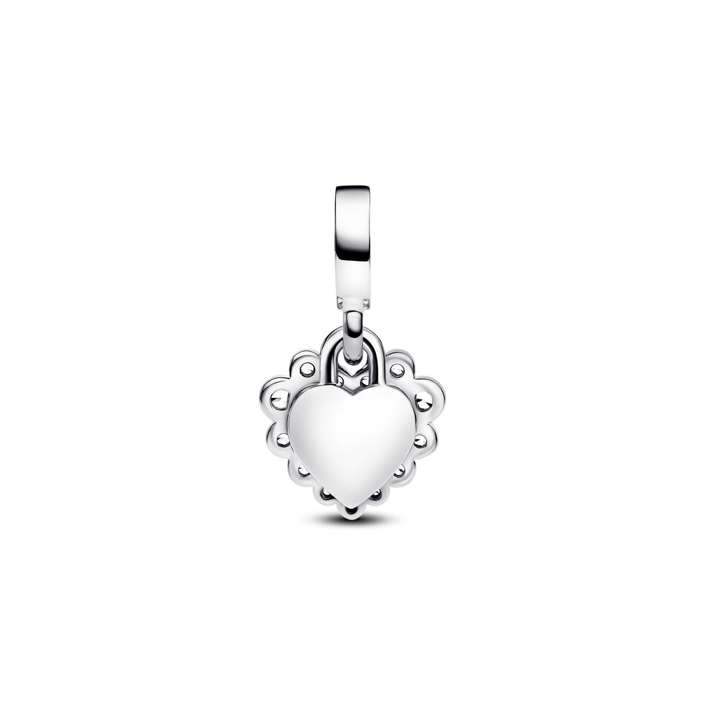 Sparkling Heart Double Dangle Charm