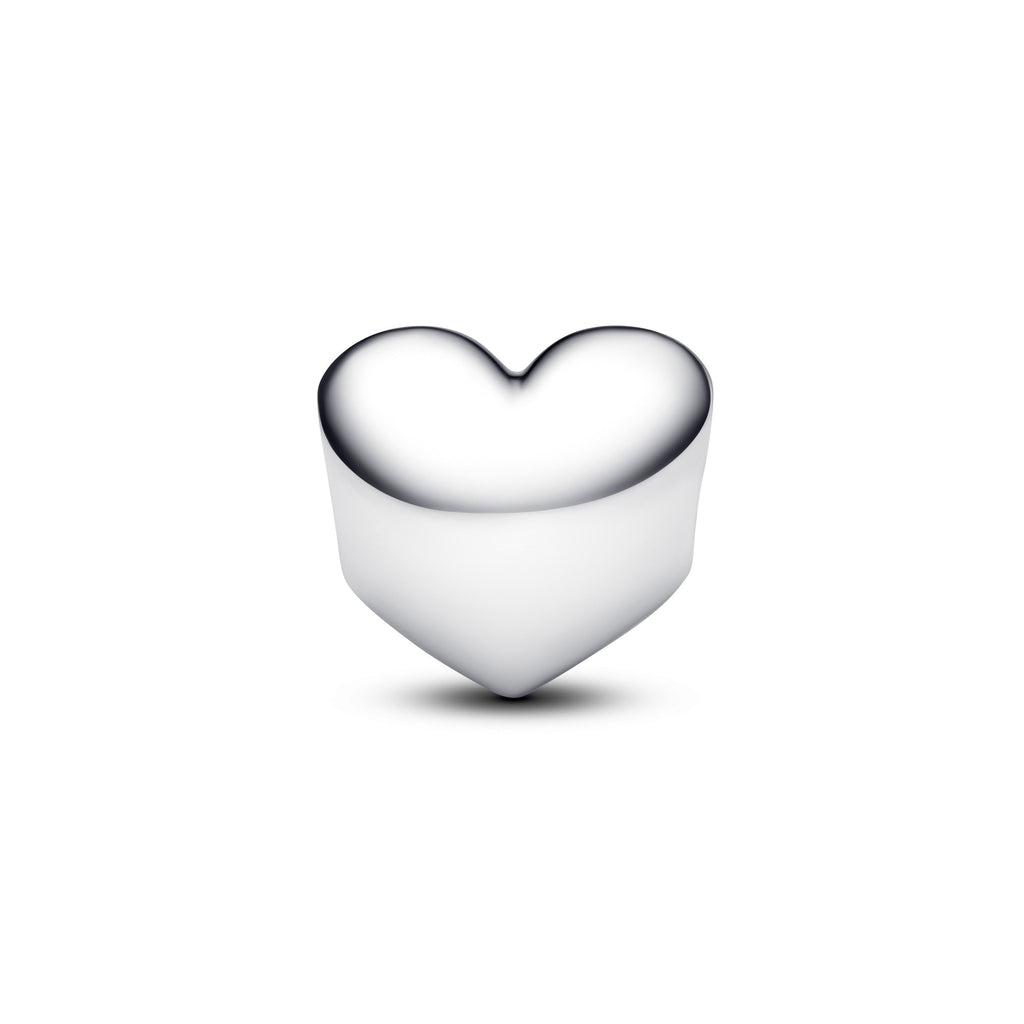 Engravable True Red Stone Heart Charm