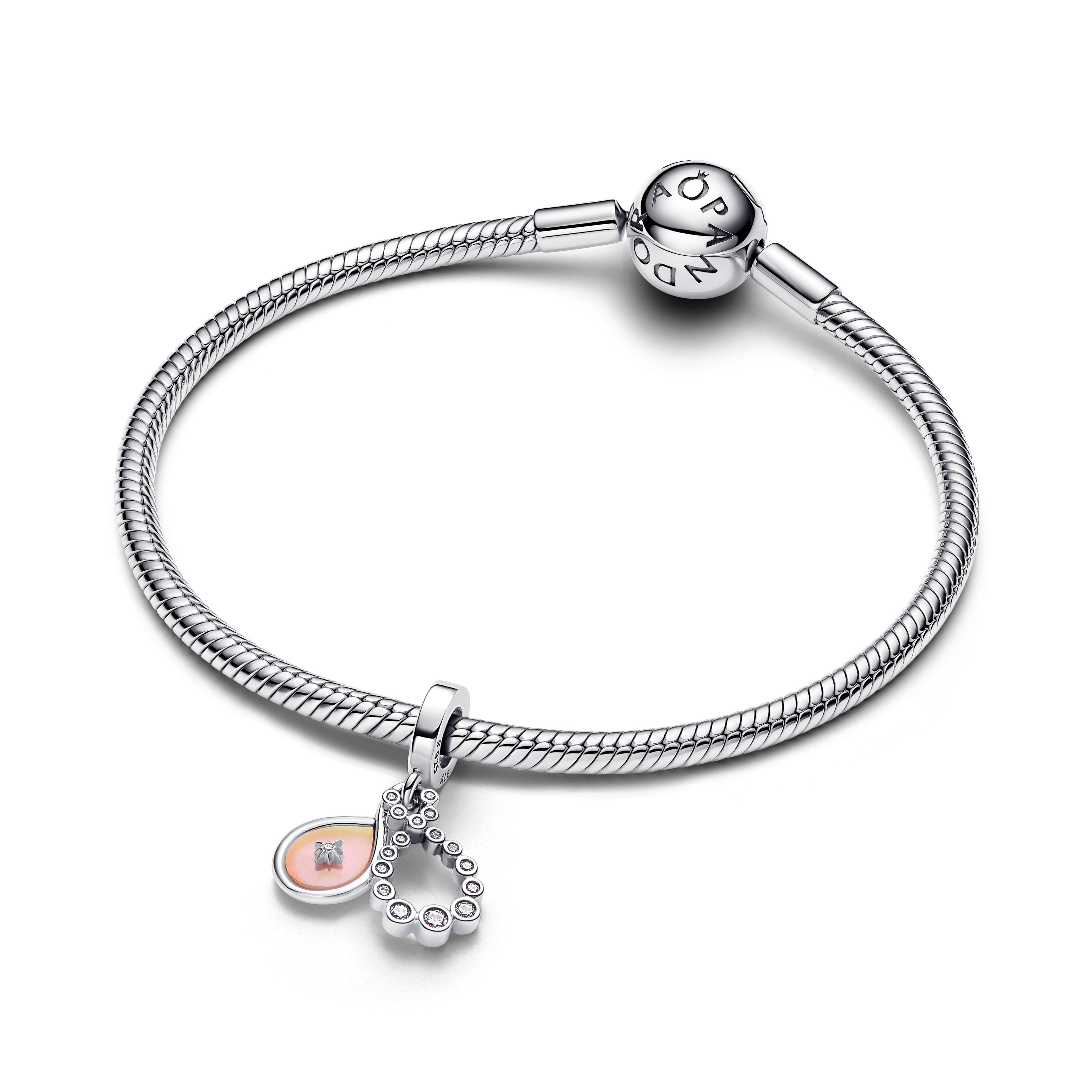 Opalescent Infinity Double Dangle Charm