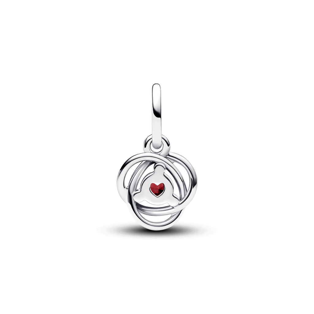 Red Eternity Circle Dangle Charm