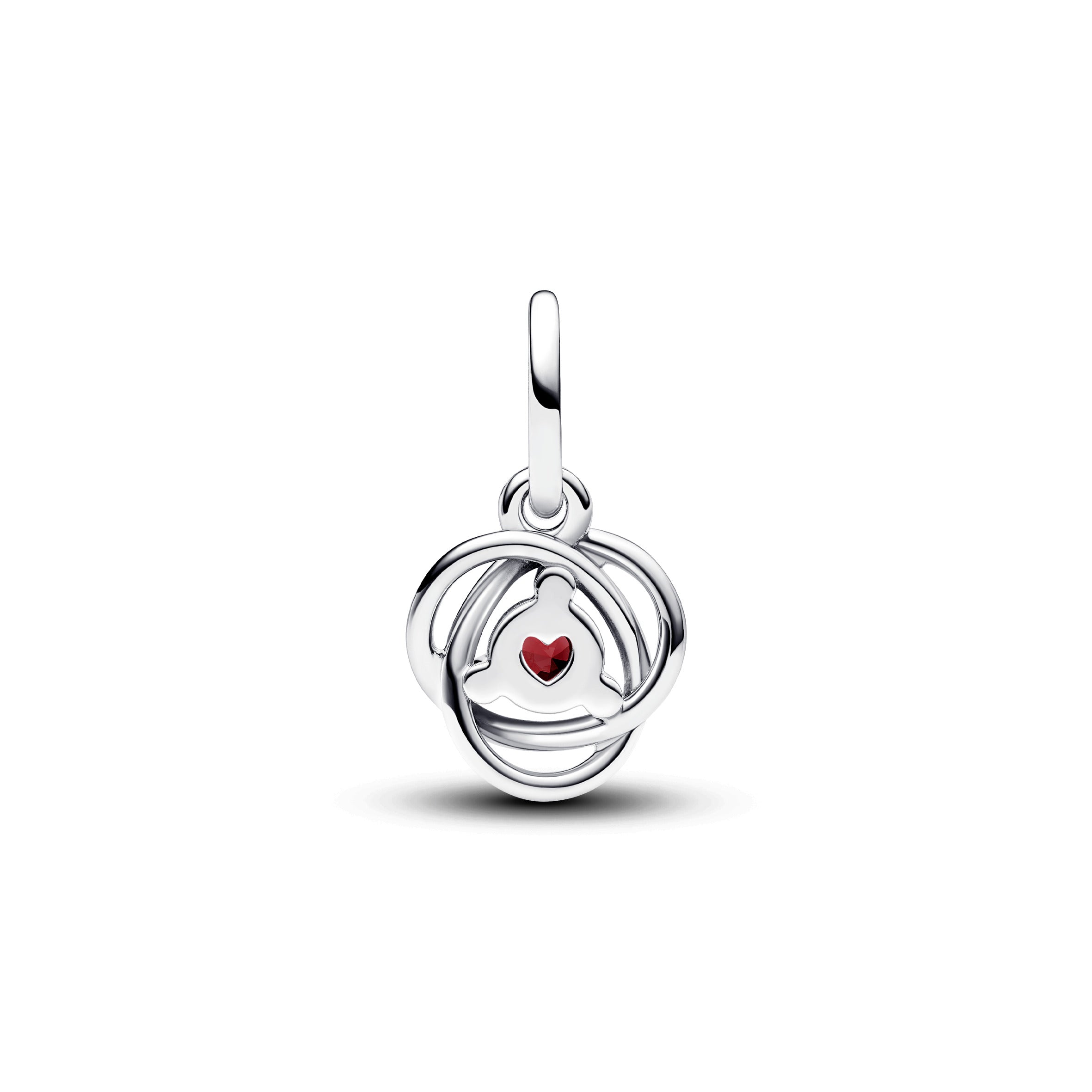 Red Eternity Circle Dangle Charm